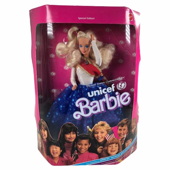 Mattel Barbie Doll Unicef Special Edition #1920 Vintage 1989 NIB Collectible - Picture 1 of 7